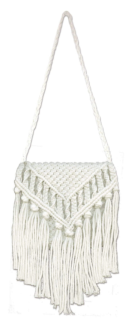 Design Works Crafts Purse Macrame Kit, White