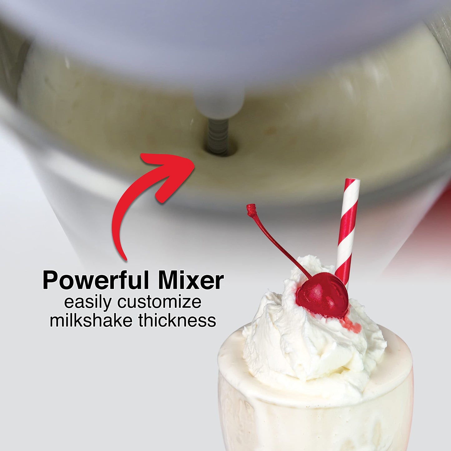 Nostalgia Two-Speed Electric Coca-Cola Limited Edition Milkshake Maker and Drink Mixer, Includes 16-Ounce Stainless Steel Mixing Cup and Rod, Red