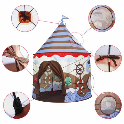 Homfu Play Tent for Kids Castle for Children Boys and Girls Viking Pattern Pop up Tent As