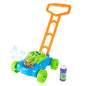 Bubble Lawn Mower - Outside Push Lawnmower Bubble Blower Machine for Toddlers - Walk Behind Outdoor Activity for Kids by Hey Play (Blue)