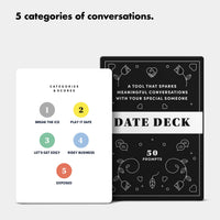 BestSelf Co. Date Deck - Couples Card Game with 50 Conversation Starters for Fun and Meaningful Date Nights, Adults Game
