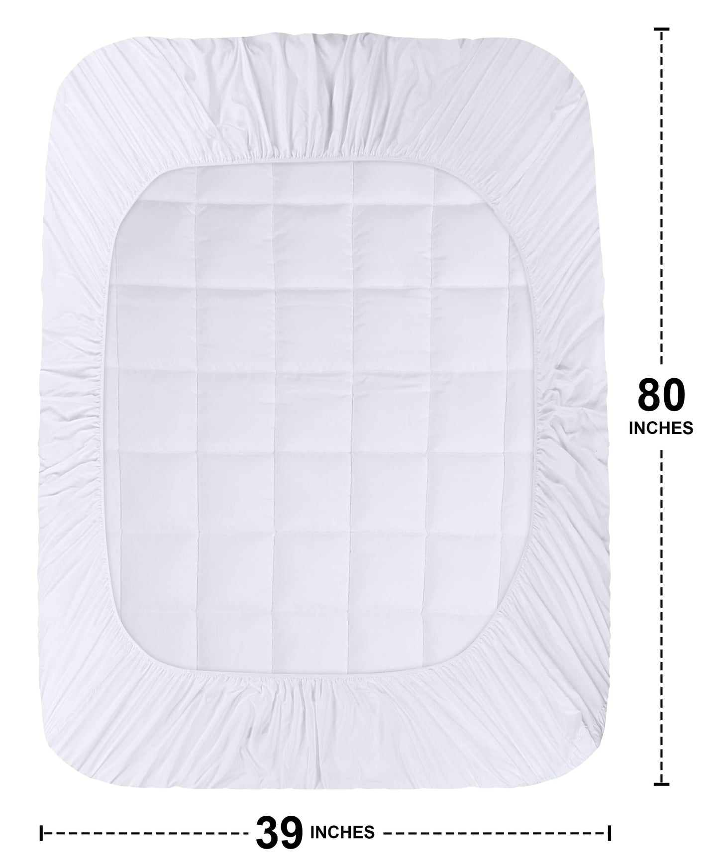 Utopia Bedding Twin XL Mattress Pad (39x80 Inches, White)