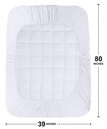 Utopia Bedding Twin XL Mattress Pad (39x80 Inches, White)