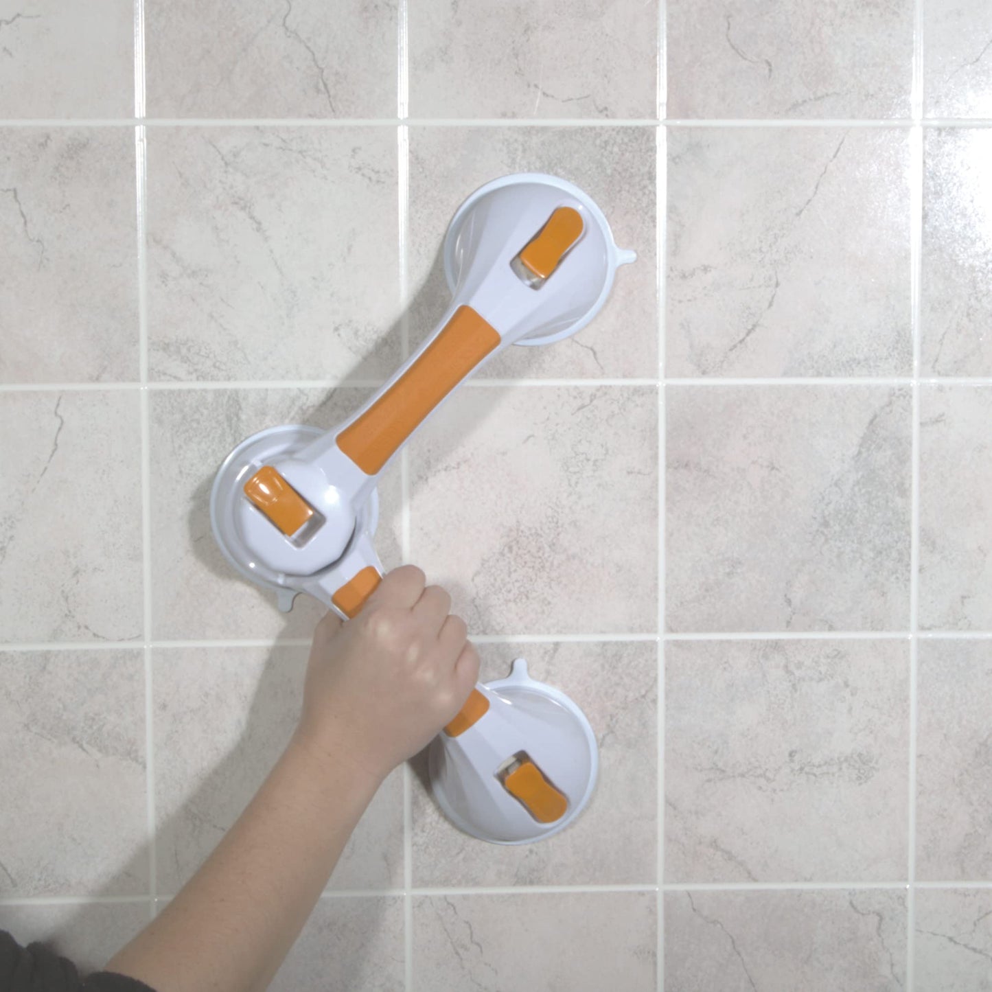 Drive Medical Suction Cup Dual Rotating Grab Bar, 19 3/4"