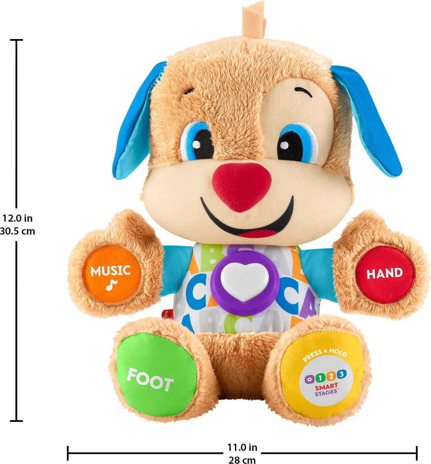 Fisher-Price Plush Baby Toy with Lights Music and Smart Stages Learning Content