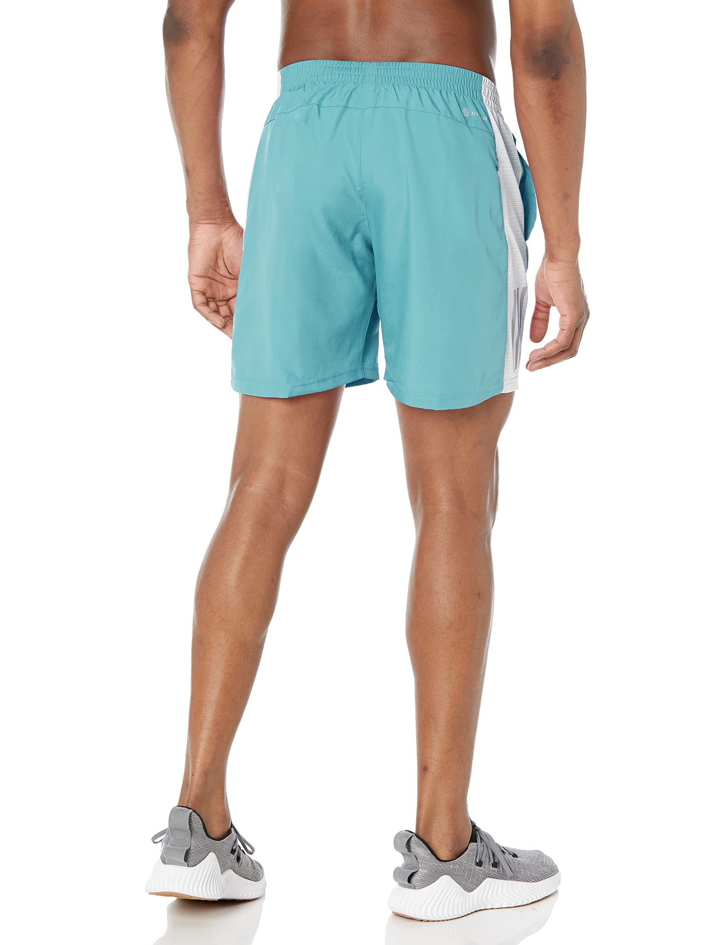 adidas Men's Own The Run Shorts, Preloved Blue/Reflective Silver, X-Large 5"