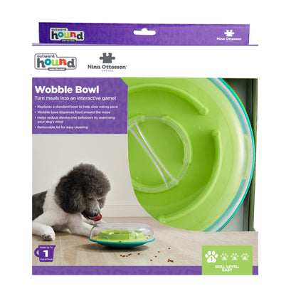 Outward Hound Nina Ottosson Wobble Bowl Dog Game -Interactive Slow Feeder Bowl Dog Game