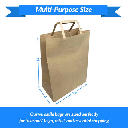 Reli. 110 Pack | 10"x5"x13" | Brown Paper Bags w/Handles | Ideal for Gift Bags, Shopping Bags, Retail