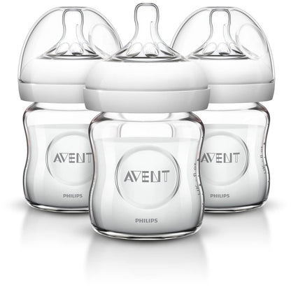 Philips AVENT Natural Glass Bottle, 8 Ounce Pack of 3