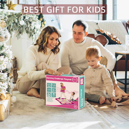 Sunlin Dance Mat - Dance Mixer Rhythm Step Play Mat - Dance Game Toy Gift for Kids Girls Boys - Dance Pad with LED Lights, Adjustable Volume, Built-in Music, 3 Challenge Levels