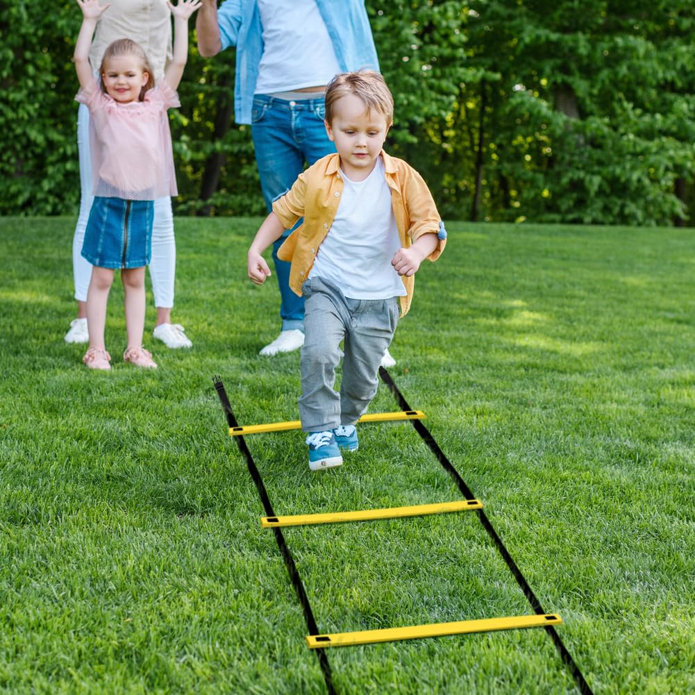 GHB Pro Agility Ladder 2 Pack Agility Training Ladder Speed 12 Rung 20ft with Carrying Bag