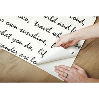 RoomMates Black Dream Big Script Peel and Stick Wallpaper 20.5