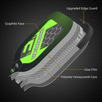A11N HyperFeather Pickleball Paddles Set of 2 - USAPA Approved | 8OZ, Graphite Face & Polymer Core, Cushion Grip | 2 Indoor & 2 Outdoor Balls, 1 Sling Bag | Blue