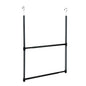 Oceanstar 2-Tier Portable Adjustable Closet Hanger Rod Black