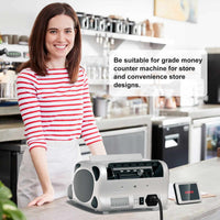 Money Counter Machine, Value Count, Dollar, Euro UV/MG/IR/DD Cash Counterfeit Detection Bill Counter with LCD Display, Add and Batch Modes, Cash Counter Machine 5-Year Warranty