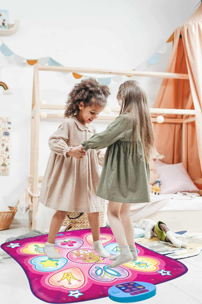 Sunlin Dance Mat - Dance Mixer Rhythm Step Play Mat - Dance Game Toy Gift for Kids Girls Boys - Dance Pad with LED Lights, Adjustable Volume, Built-in Music, 3 Challenge Levels