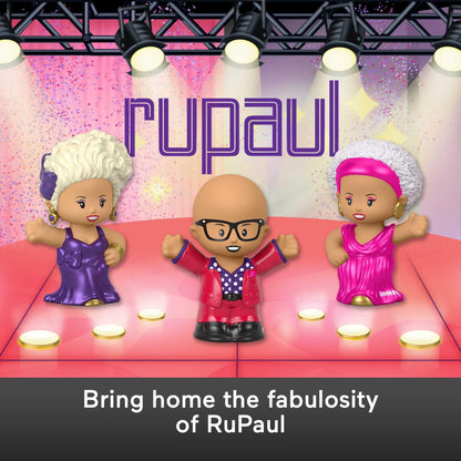 Little People Collector Rupaul Special Edition Figure Set in Display Gift Package for Adults & Fans, 3 Figurines