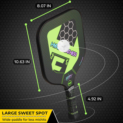 A11N HyperFeather Pickleball Paddles Set of 2 - USAPA Approved | 8OZ, Graphite Face & Polymer Core, Cushion Grip | 2 Indoor & 2 Outdoor Balls, 1 Sling Bag | Blue