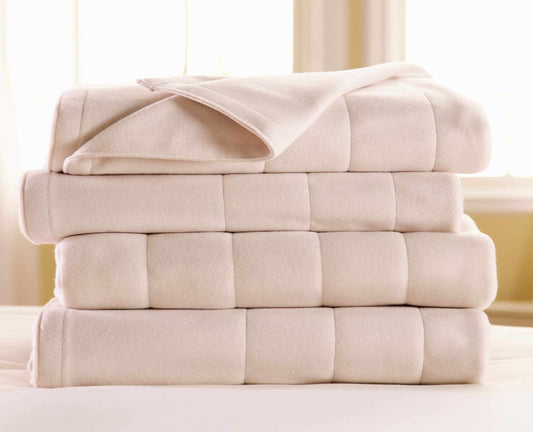 Sunbeam Royal Dreams Twin Heated Blanket, Seashell