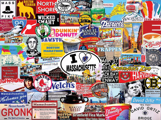 White Mountain Puzzles I Love Massachusetts Puzzle, 1 EA