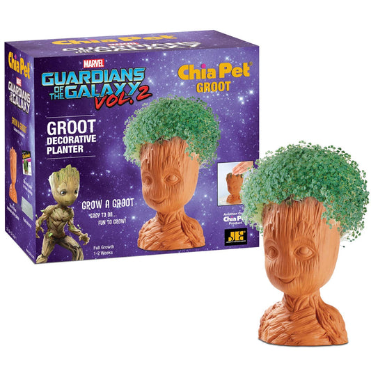 Chia Pet Groot with Seed Pack, Decorative Pottery Planter, Easy to Do and Fun to Grow, Novelty Gift, Perfect for Any Occasion