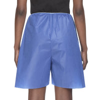 McKesson Patient Exam Shorts, Disposable - Non-Woven Material, Elastic Waist, Blue - Fits 38 in to 48 in Waist, Size XL, 25 Count