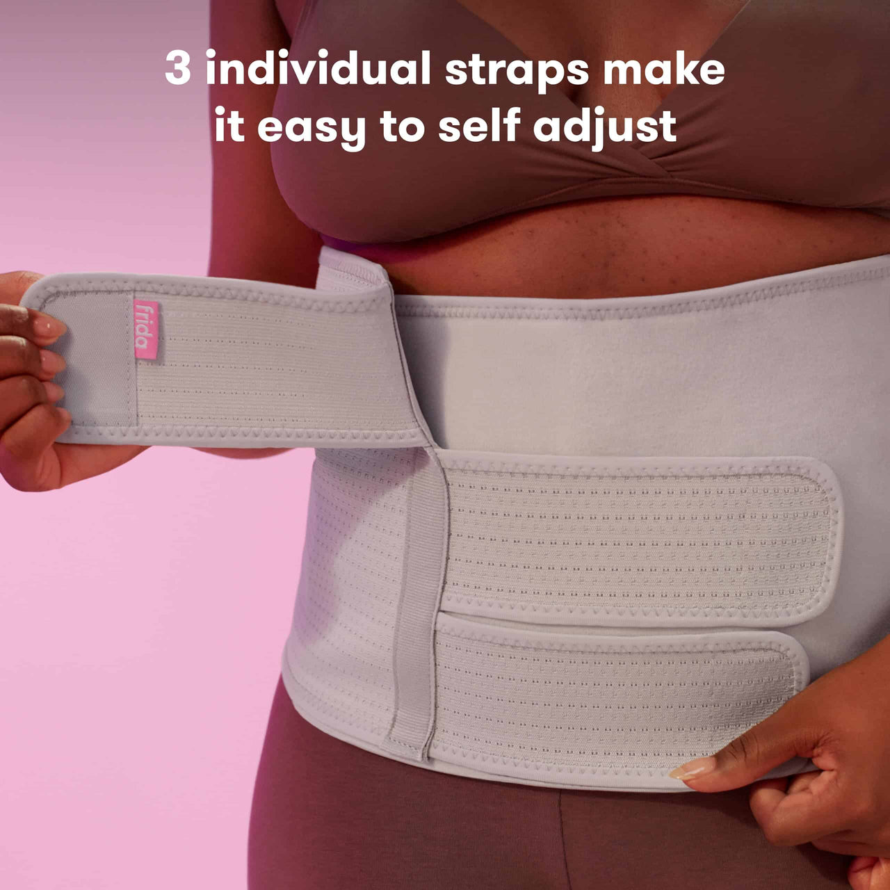 Frida Mom Belly Binder Postpartum Recovery, for Natural Delivery & C-Section Recovery, 9" High Adjustable Compression Wrap
