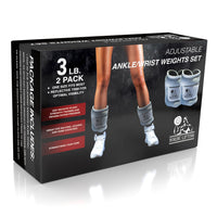 Ankle/Wrist Weights (1 Pair) for Women, Men and Kids - Fully Adjustable Weight for Arm, Hand & Leg - Best for Walking, Jogging, Gymnastics, Aerobics