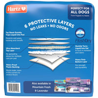 Hartz Home Protection Unscented Odor Eliminating Gel Dog Pads - 50 Count