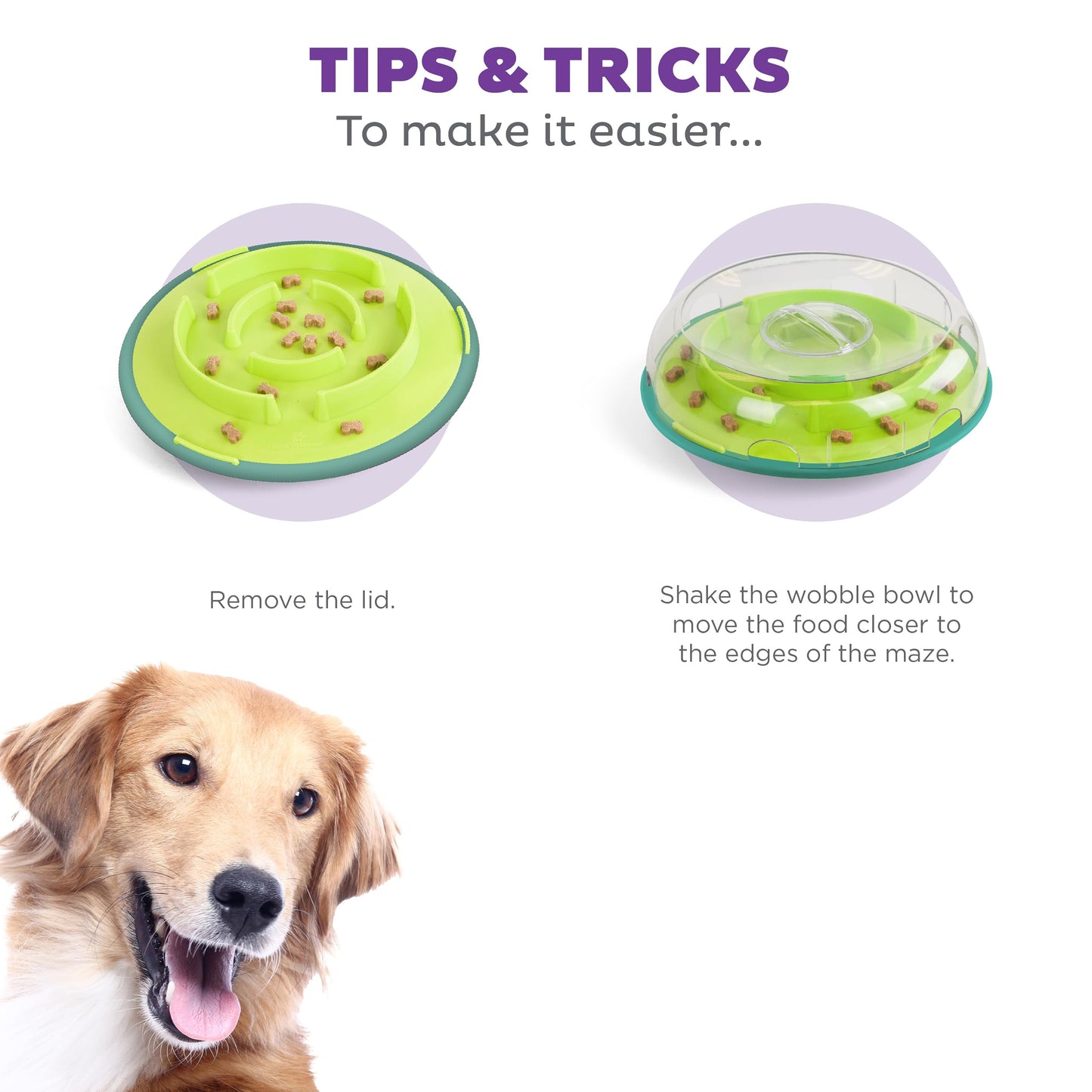 Outward Hound Nina Ottosson Wobble Bowl Dog Game -Interactive Slow Feeder Bowl Dog Game