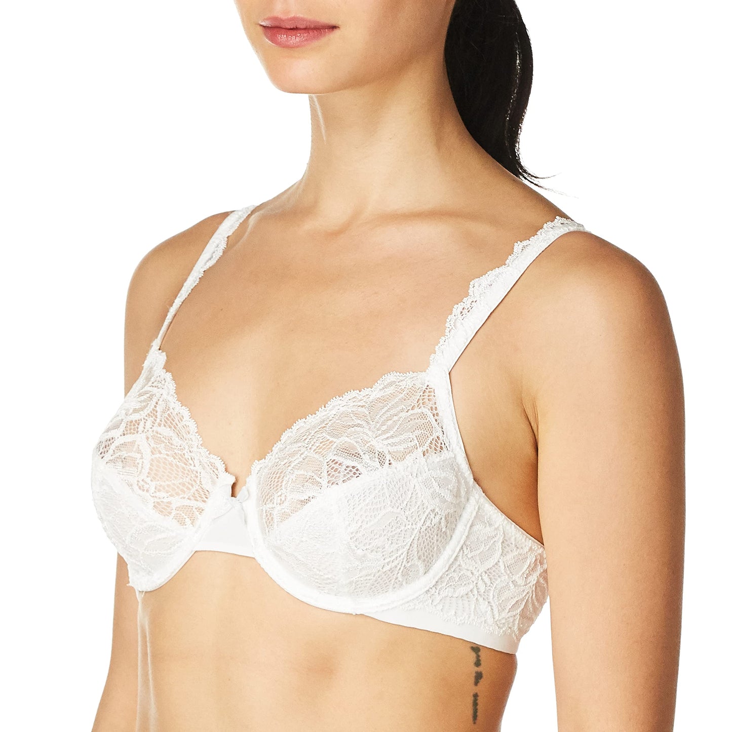 Bali womens Lace Desire Non-foam Underwire bra, White, 38C US