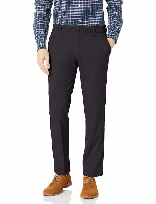 Dockers Men's Straight Fit Easy Khaki Pants D2, Dockers Navy (Stretch), 34 30