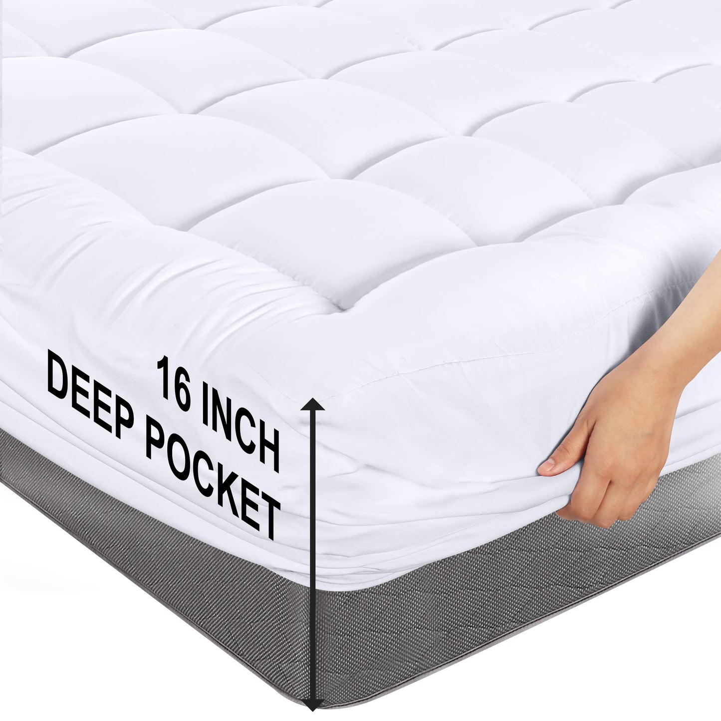 Utopia Bedding Twin XL Mattress Pad (39x80 Inches, White)