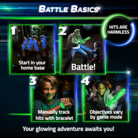 Starlux Games Glow Battle Family Pack: A Thrilling, Glowing Sword Game 4-10 Players, Age 8+