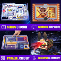 Japace Electricity Science Kits for Kids Age 8-10-12-14, 10 STEM Projects, Paper Circuits Activities, Physics Lab Experiments for Learning & Education, Christmas Birthday Gifts for 8+ Boys Girls