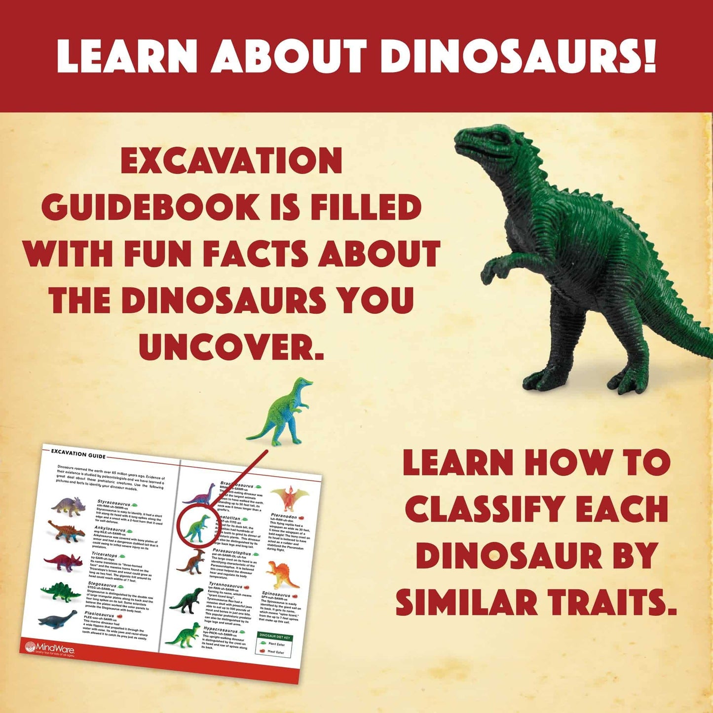 MindWare Dig It Up! Dinosaur eggs excavation kit