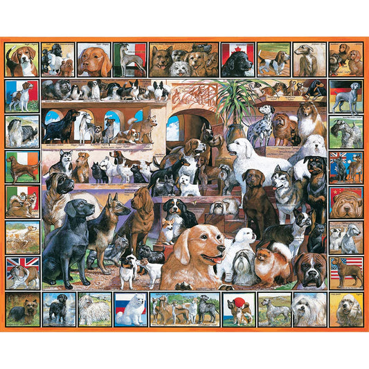 White Mountain Puzzles World of Dogs - 1000 Piece Jigsaw Puzzle