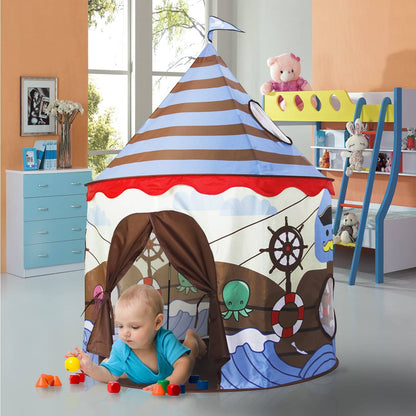 Homfu Play Tent for Kids Castle for Children Boys and Girls Viking Pattern Pop up Tent As