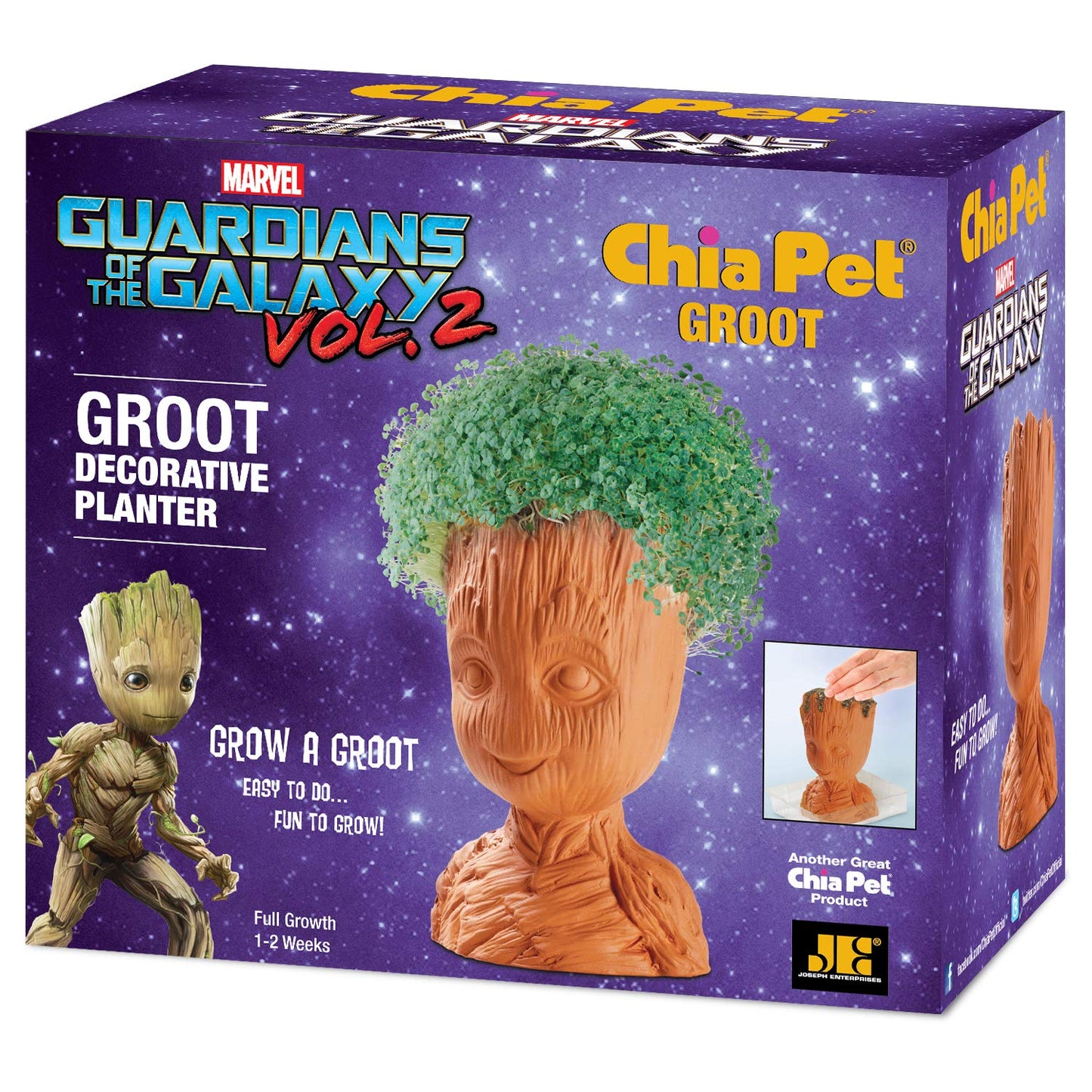 Chia Pet Groot with Seed Pack, Decorative Pottery Planter, Easy to Do and Fun to Grow, Novelty Gift, Perfect for Any Occasion