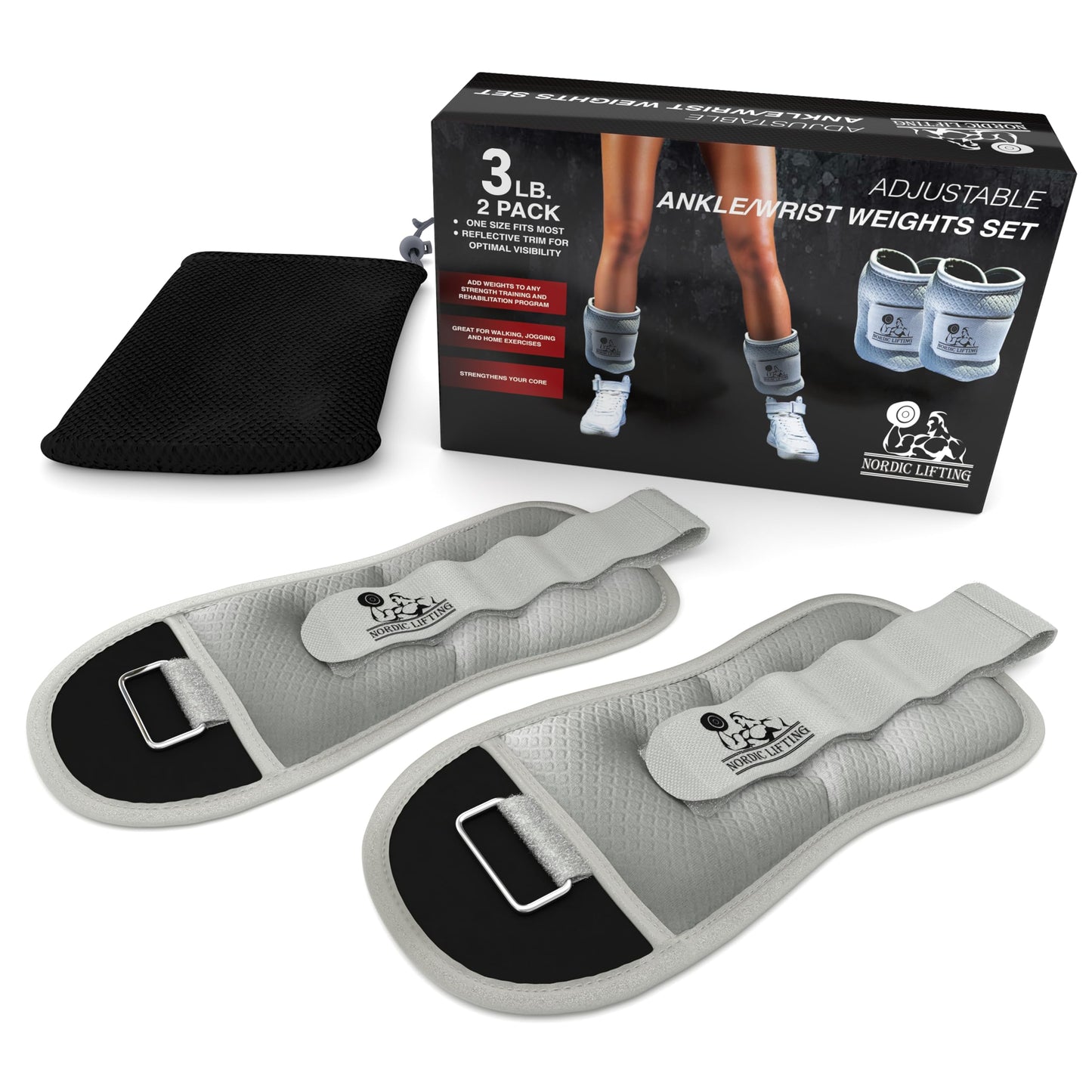 Ankle/Wrist Weights (1 Pair) for Women, Men and Kids - Fully Adjustable Weight for Arm, Hand & Leg - Best for Walking, Jogging, Gymnastics, Aerobics