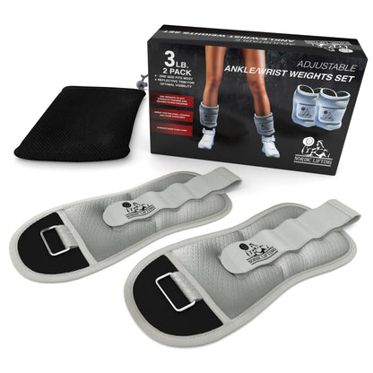 Ankle/Wrist Weights (1 Pair) for Women, Men and Kids - Fully Adjustable Weight for Arm, Hand & Leg - Best for Walking, Jogging, Gymnastics, Aerobics