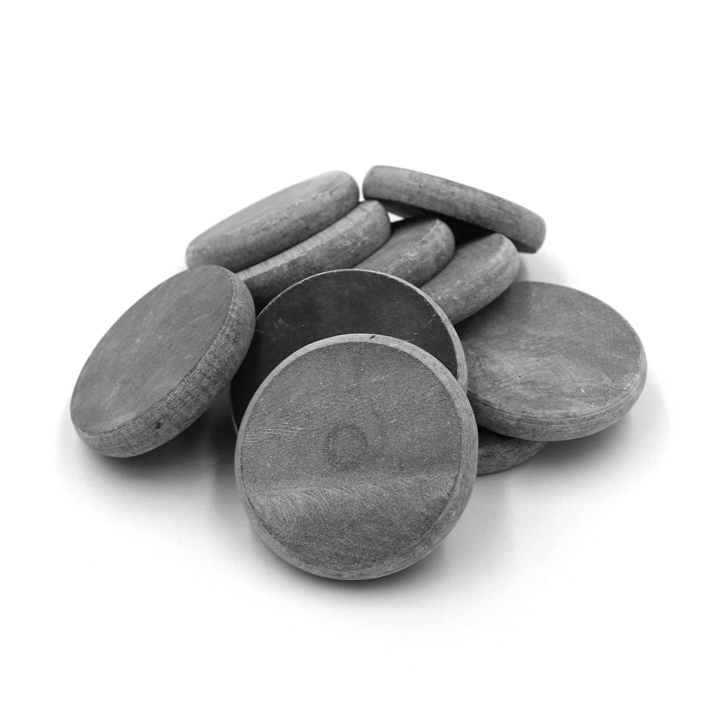10 Round Stones for Rock Painting – 3.15" Inch Diameter Perfectly-Round 100% Natural Basalt Stone Canvases, Flat, Super Smooth, Non-Porous, Uniform in Shape and Size, for Mandala and Kindness Stones