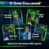 Starlux Games Glow Battle Family Pack: A Thrilling, Glowing Sword Game 4-10 Players, Age 8+