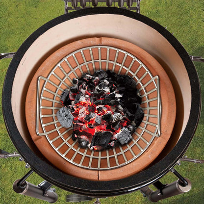Charcoal Basket, Grill Ash Basket for Big Green Egg Large, 14 Inches Stainless Steel Ash Basket
