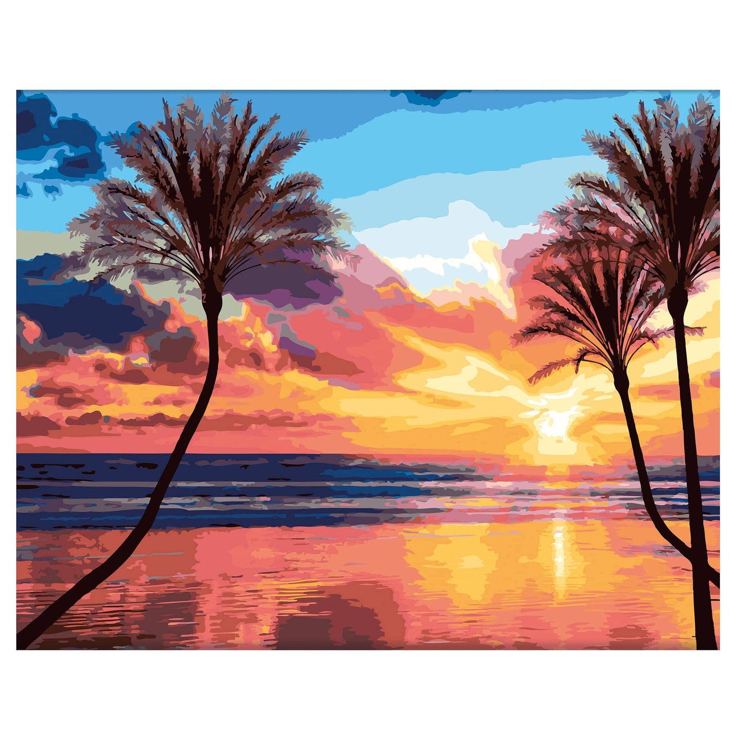 Artist's Loft Beach Sunset with Palm Trees Paint-by-Number Kit Necessities™