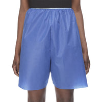 McKesson Patient Exam Shorts, Disposable - Non-Woven Material, Elastic Waist, Blue - Fits 38 in to 48 in Waist, Size XL, 25 Count