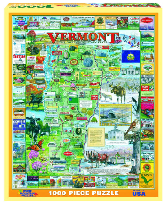White Mountain Puzzles Vermont - 1000 Piece Jigsaw Puzzle