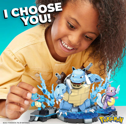 MEGA Pokémon Squirtle Evolution Building Set with 379 Bricks and Special Pieces, Toy Gift Set for Ages 8+ and up, HDH93