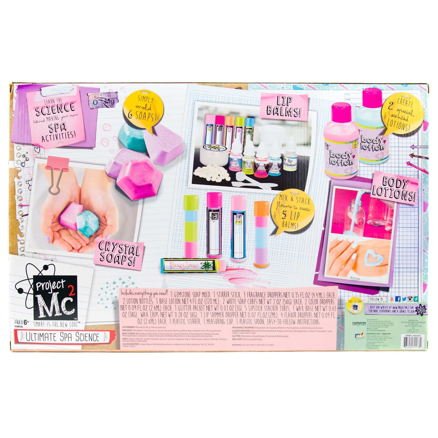 Project MC2 Ultimate Spa Studio Stem Science Cosmetic Kit by Horizon Group USA, Make Your Own Crystal Soaps