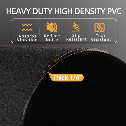Signature Fitness High Density Home Gym Treadmill Exercise Bike Equipment Mat, 1/4" Thick, 30" x 60" (2.5 x 5FT)